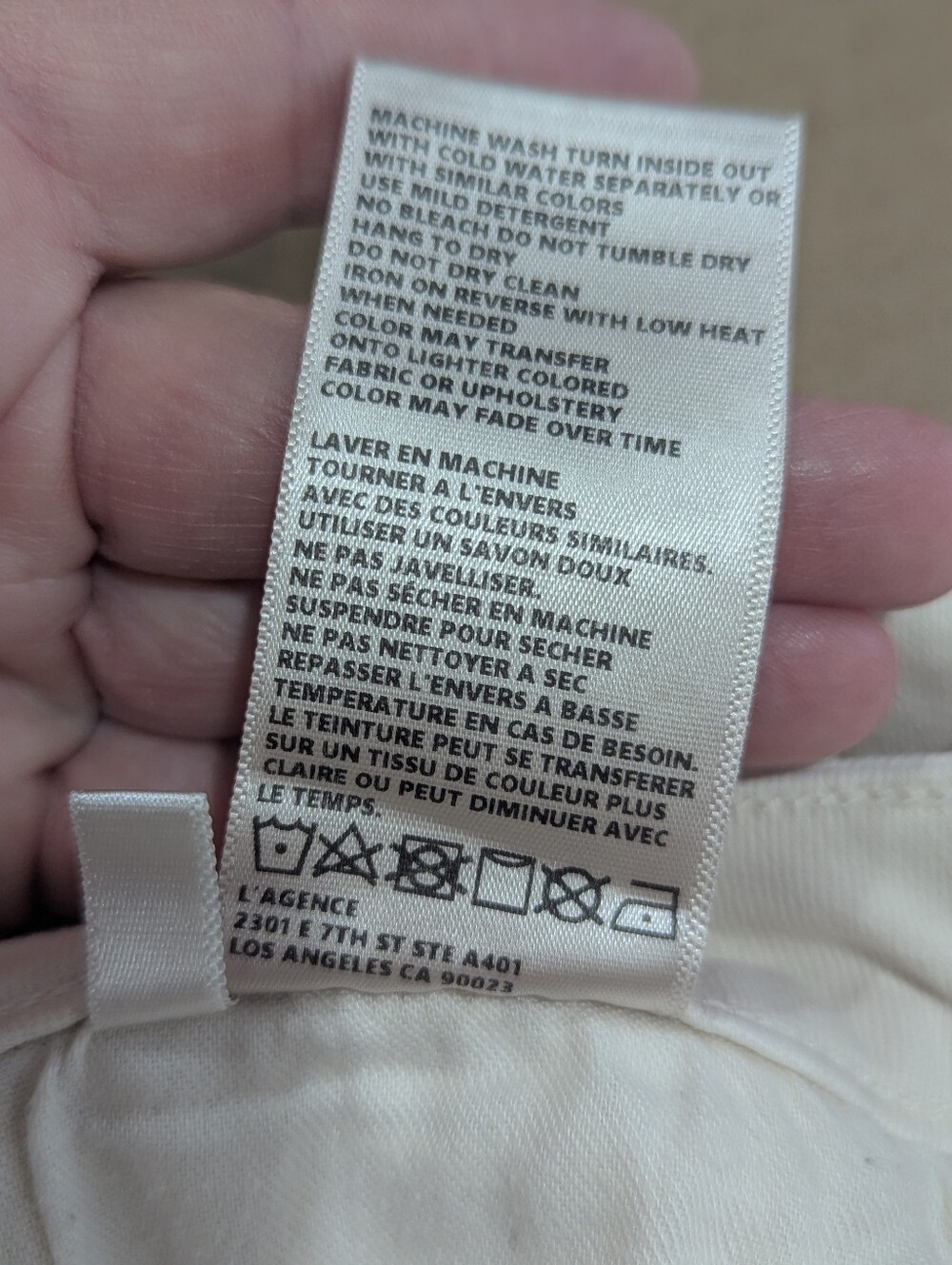 L’Agence Tati Hi Rise Crop Jeans Size 31 French Vanilla Cream Wash *NWOT - Picture 11 of 13